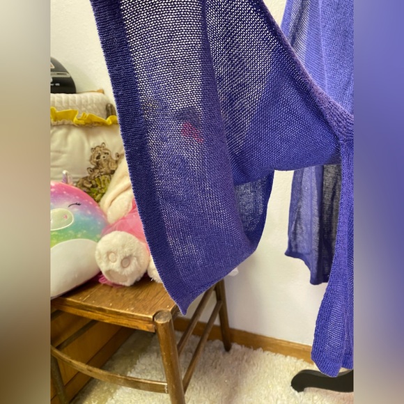 J Jill Cardigan Sweater Duster Lightweight Linen Blend Open Front Tight Knit XL - Picture 7 of 14